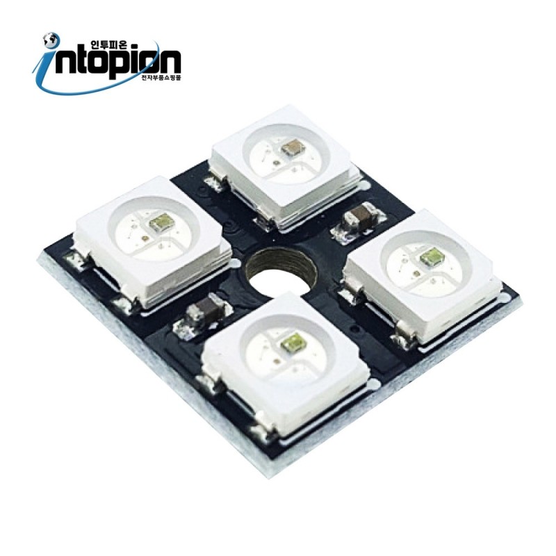 아두이노 WS2812B 2x2 네오픽셀 모듈 4-WS2812-5050RGB MODLUE / 인투피온