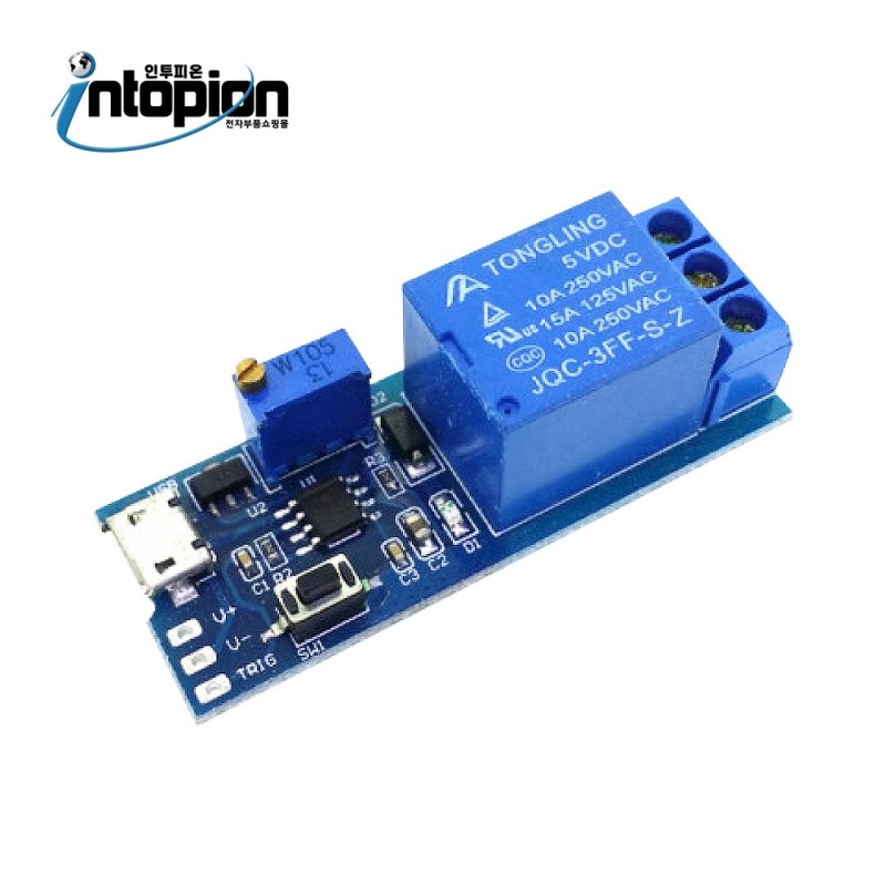 아두이노 1채널 지연 릴레이 모듈 arduino Delay Relay Module 1CH DELAY-RELAY-MODULE-1CH / 인투피온