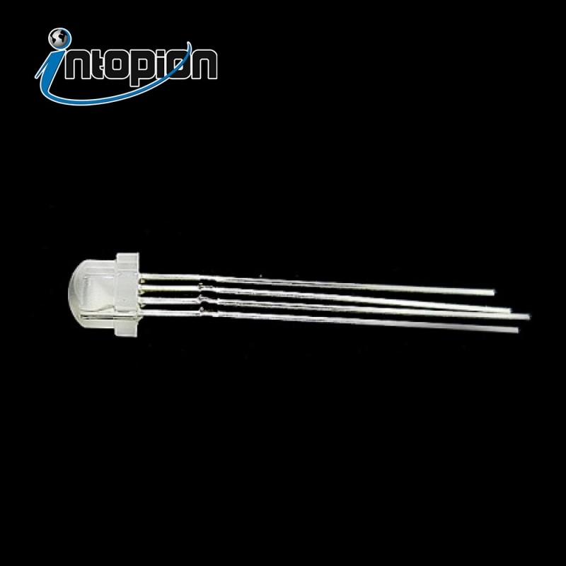 아두이노 4PIN RGB LED 5MM +공통단자 애노드 불투명 5파이 R05RGBDA02 / 인투피온